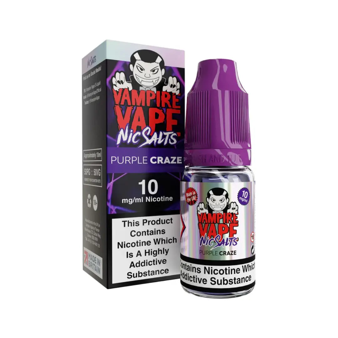 Vampire Vape Purple Craze 10ml Nic Salt - UK Vampire Vape Purple Craze 10ml Nic Salt - UK