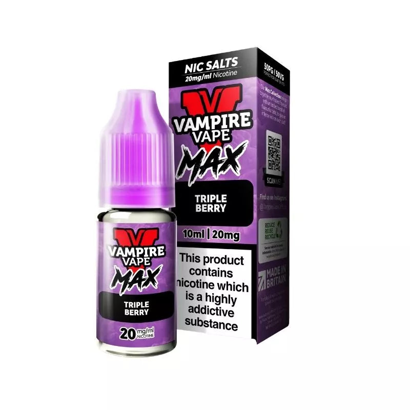 Vampire Vape Max Triple Berry 10ml Nic Salt | Ecigone UK Vampire Vape Max Triple Berry 10ml Nic Salt | Ecigone UK