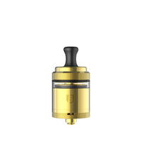 Gold Vandy Vape Berserker V3 MTL RTA with black drip tip.