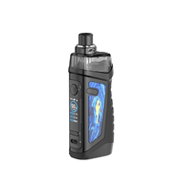 Vandy Vape Jackaroo 18650 Pod Kit with blue design and digital display.