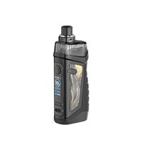 Vandy Vape Jackaroo 18650 Pod Kit in black with a textured grip and digital display.