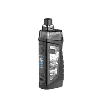 Vandy Vape Jackaroo 18650 Pod Kit in black with marbled design, shown on a white background.