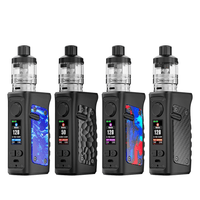 Four Vandy Vape Jackaroo Mini Kits in various designs, featuring digital displays and tanks.