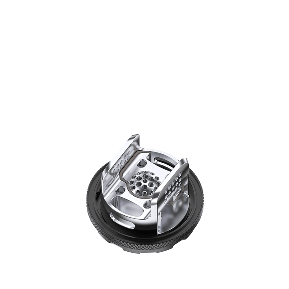 Vandy Vape Kylin V3 RTA base with silver build deck on white background.