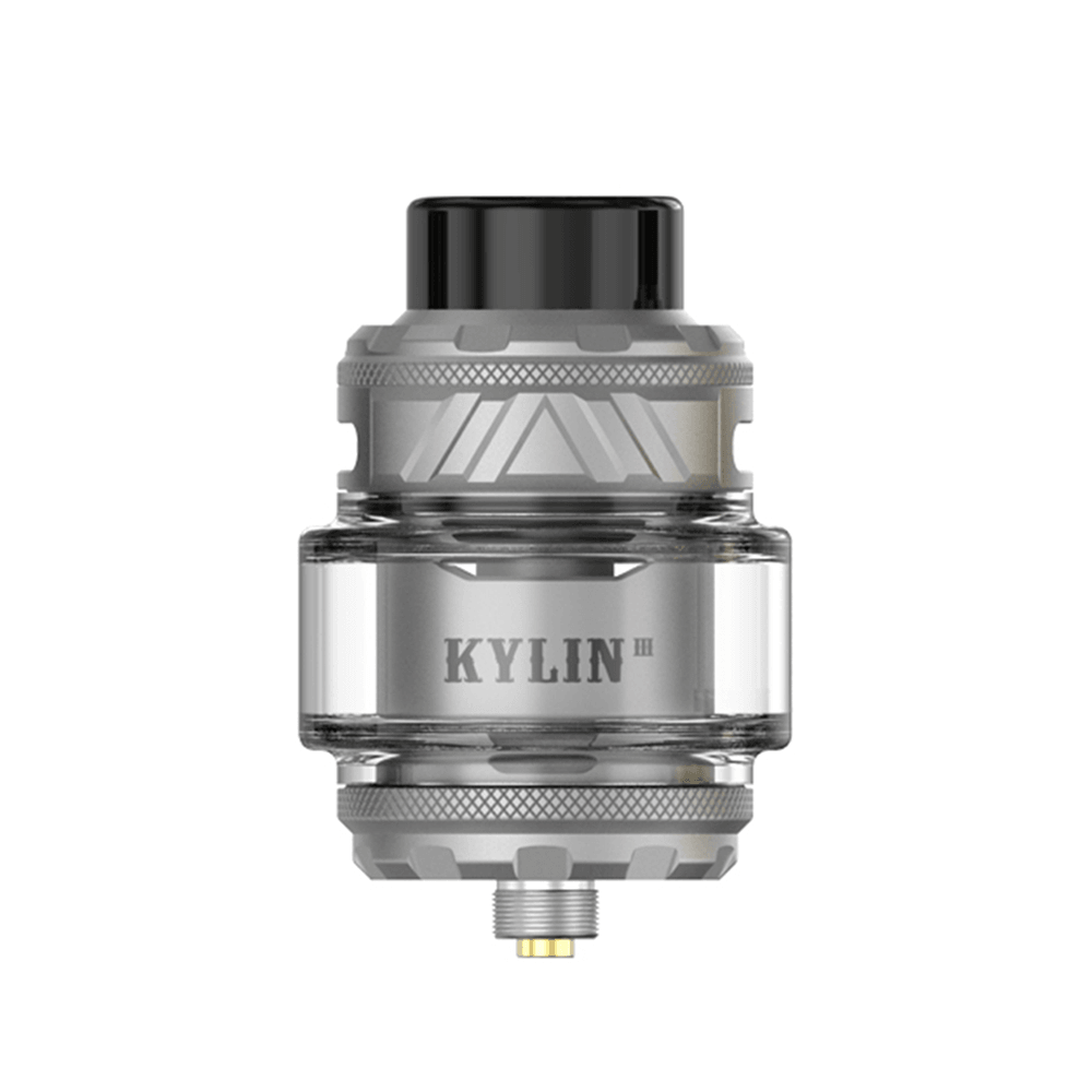 Vandy Vape Kylin V3 RTA in silver, shown against a white background.