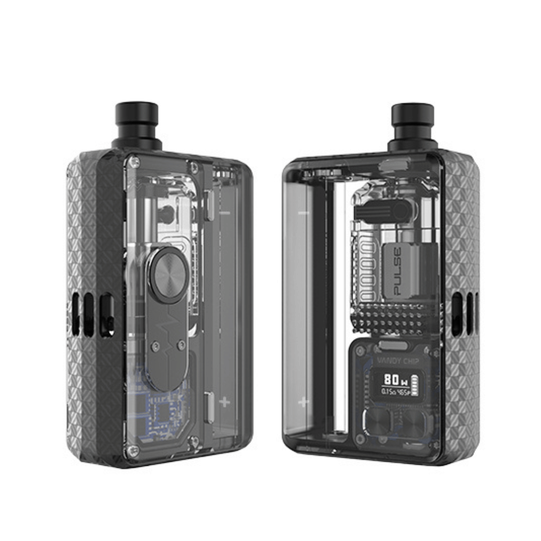 Vandy Vape Pulse AIO V2 in black, showcasing its sleek design and digital display.