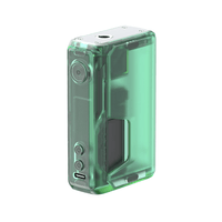 Green Vandy Vape Pulse V3 Mod with transparent casing, showcasing buttons and USB-C port.