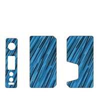 Vandy Vape Pulse V3 blue replacement panels and faceplate with striped design.