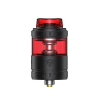 Red and black Vandy Vape Requiem RTA tank for vaping.