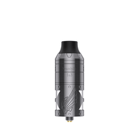 Vapefly Brunhilde 1o3 RTA in silver with engraved design; e-cigarette hardware.