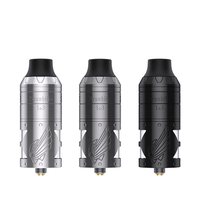 Three Vapefly Brunhilde 1o3 RTA tanks in silver, grey, and black.