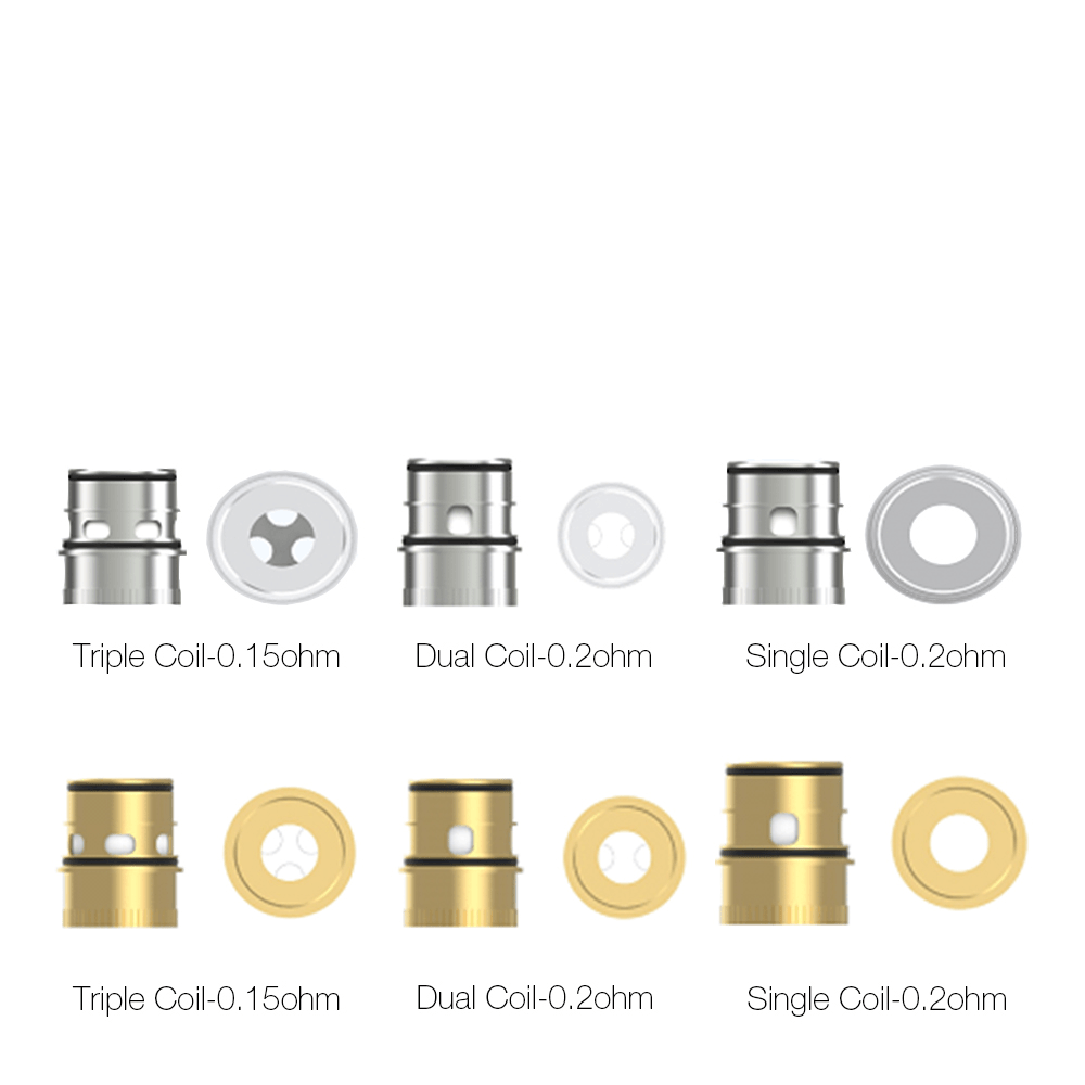 Vapefly Kriemhild coils: triple, dual, and single in various ohm ratings.