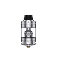 Silver Vapefly Kriemhild II sub-ohm tank with a sleek design and black mouthpiece.