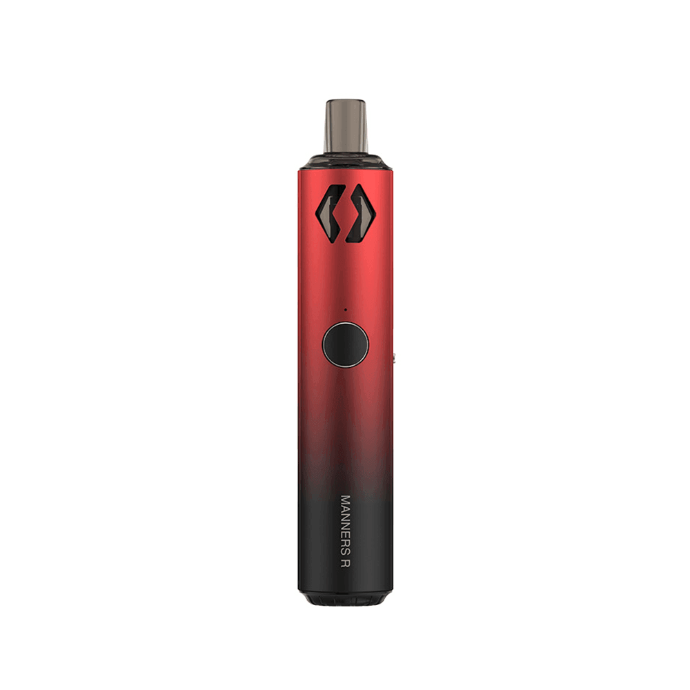 Red and black Vapefly Manners R pod system vape device.