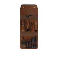 Vapefly MIME's Masterful Tool Bag with vape accessories neatly arranged in a brown case.