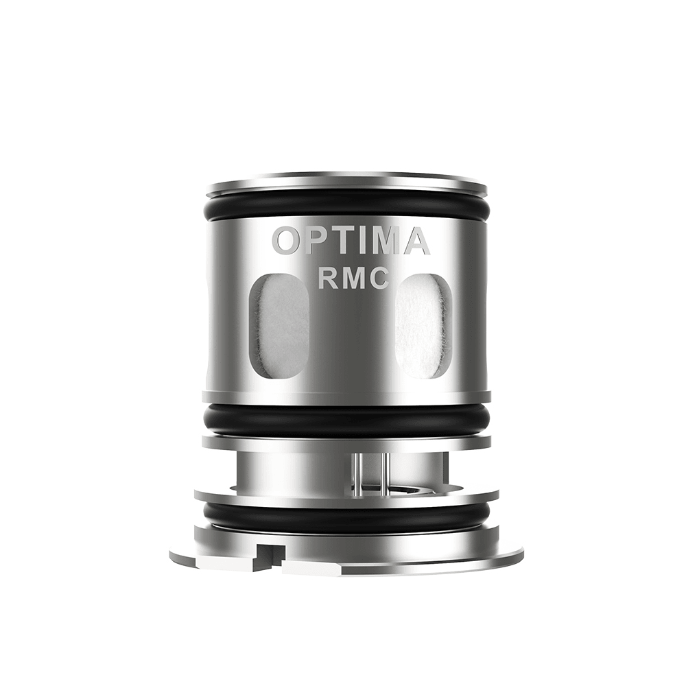 Vapefly Optima RMC Coil, metallic and cylindrical with visible engravings.