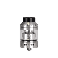 Vaperz Cloud Osiris Mini RTA, a sleek silver vape tank from Ecigone Vape Shop UK.