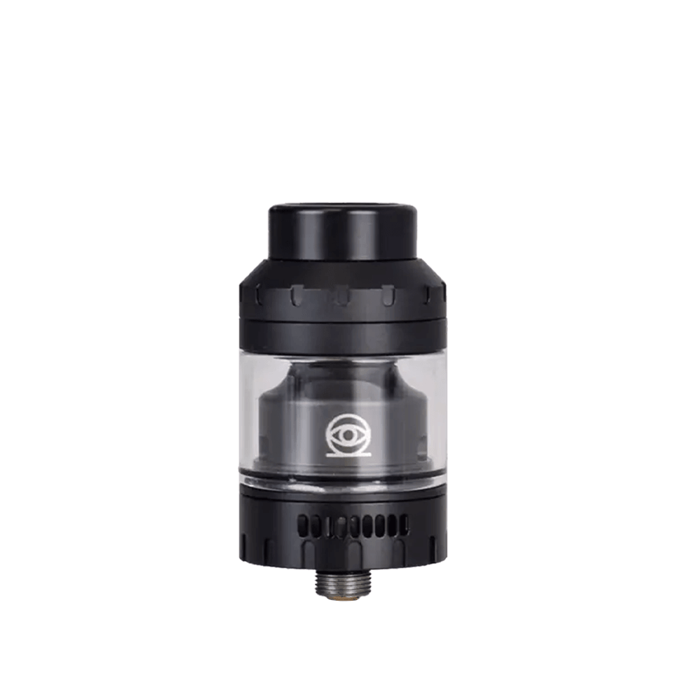 Vaperz Cloud Osiris Mini RTA in black, displayed on a white background.