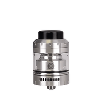 Vaperz Cloud Osiris RTA in silver with clear tank, displayed on a white background.