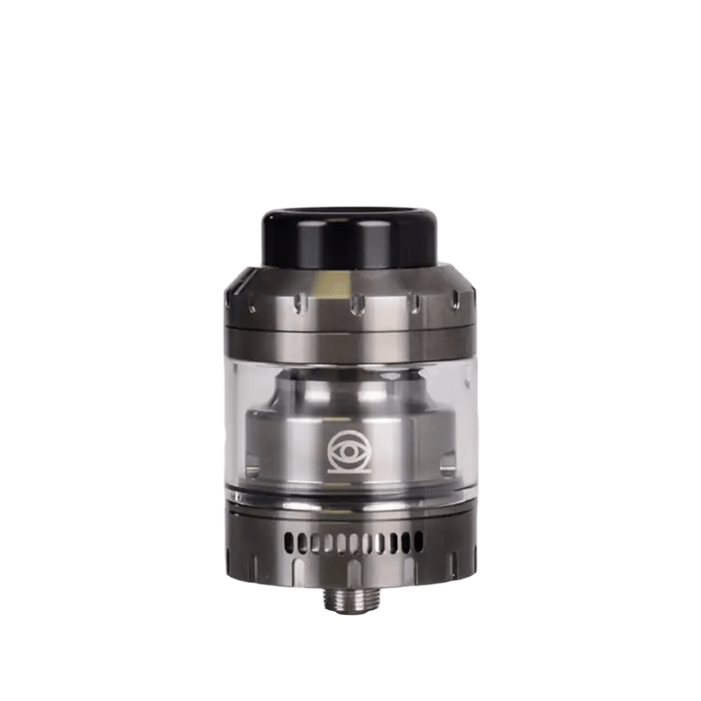 Vaperz Cloud Osiris RTA vape tank with a sleek metal and glass design.