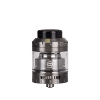 Vaperz Cloud Osiris RTA vape tank with a sleek metal and glass design.