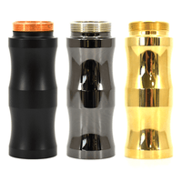 Three Vaperz Cloud Reborn mech mod tubes in black, gunmetal, and gold finish.