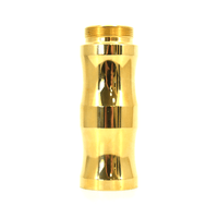 Shiny gold vape mod section with a sleek, reflective finish.