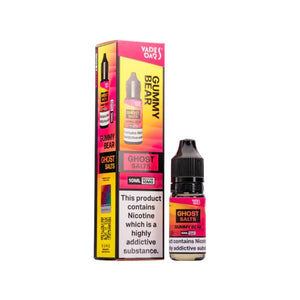 A 10ml bottle of Ghost Nic Salts in Gummy Bear, designed for a smooth and satisfying nicotine salt vaping experience.