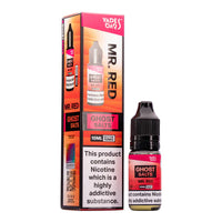 A 10ml bottle of Ghost Nic Salts in Mr Red, designed for a smooth and satisfying nicotine salt vaping experience.