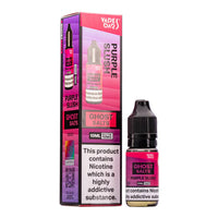 A 10ml bottle of Ghost Nic Salts in Purple Slush, designed for a smooth and satisfying nicotine salt vaping experience.