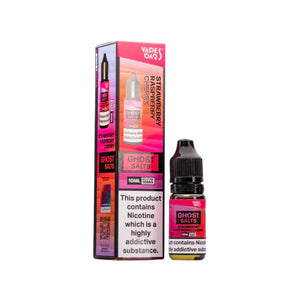 A 10ml bottle of Ghost Nic Salts in Strawberry Raspberry Cherry, designed for a smooth and satisfying nicotine salt vaping experience.