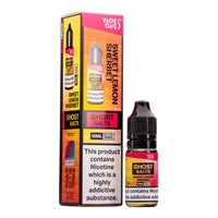 A 10ml bottle of Ghost Nic Salts in Sweet Lemon Sherbet, designed for a smooth and satisfying nicotine salt vaping experience.