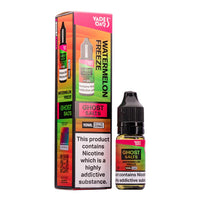 A 10ml bottle of Ghost Nic Salts in Watermelon Freeze, designed for a smooth and satisfying nicotine salt vaping experience.