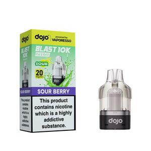 Dojo Blast 10K Prefilled Pods for The Dojo Blast 10k Vape kit - Sour Berry Flavour 