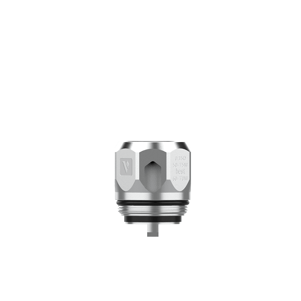 Silver Vaporesso GT replacement coil head for vaping devices.