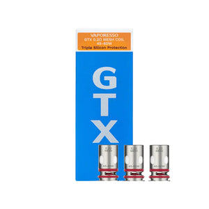 Three Vaporesso GTX Replacement Mesh Coils 0.2 ohm.