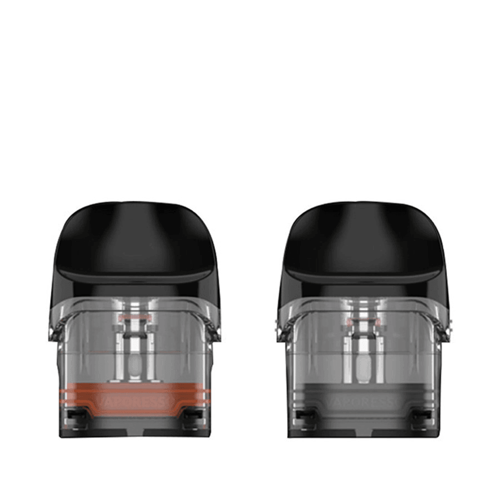 Two Vaporesso Luxe Q replacement pods on a white background.