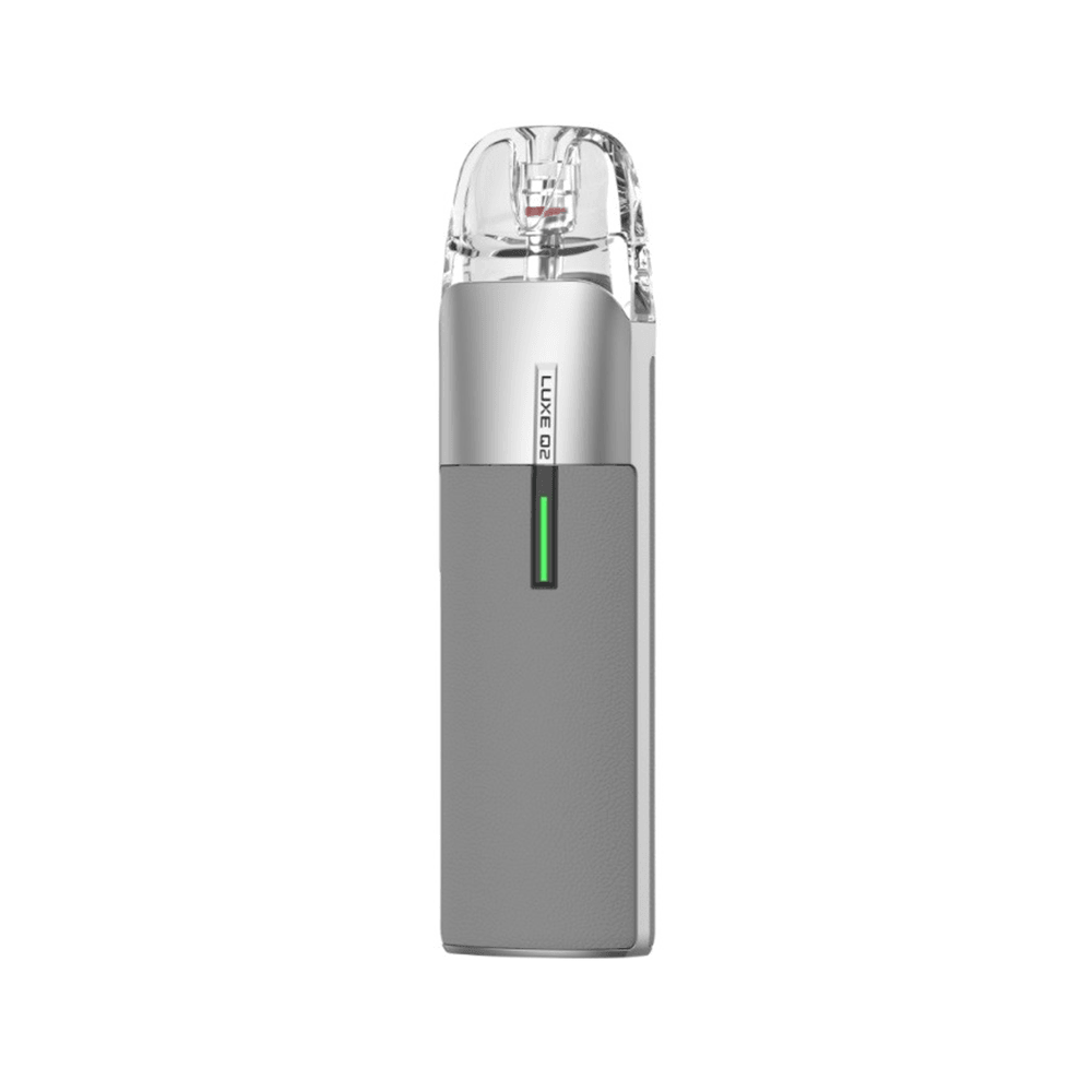 Vaporesso Luxe Q2 Pod Kit in grey with a sleek design and visible branding.