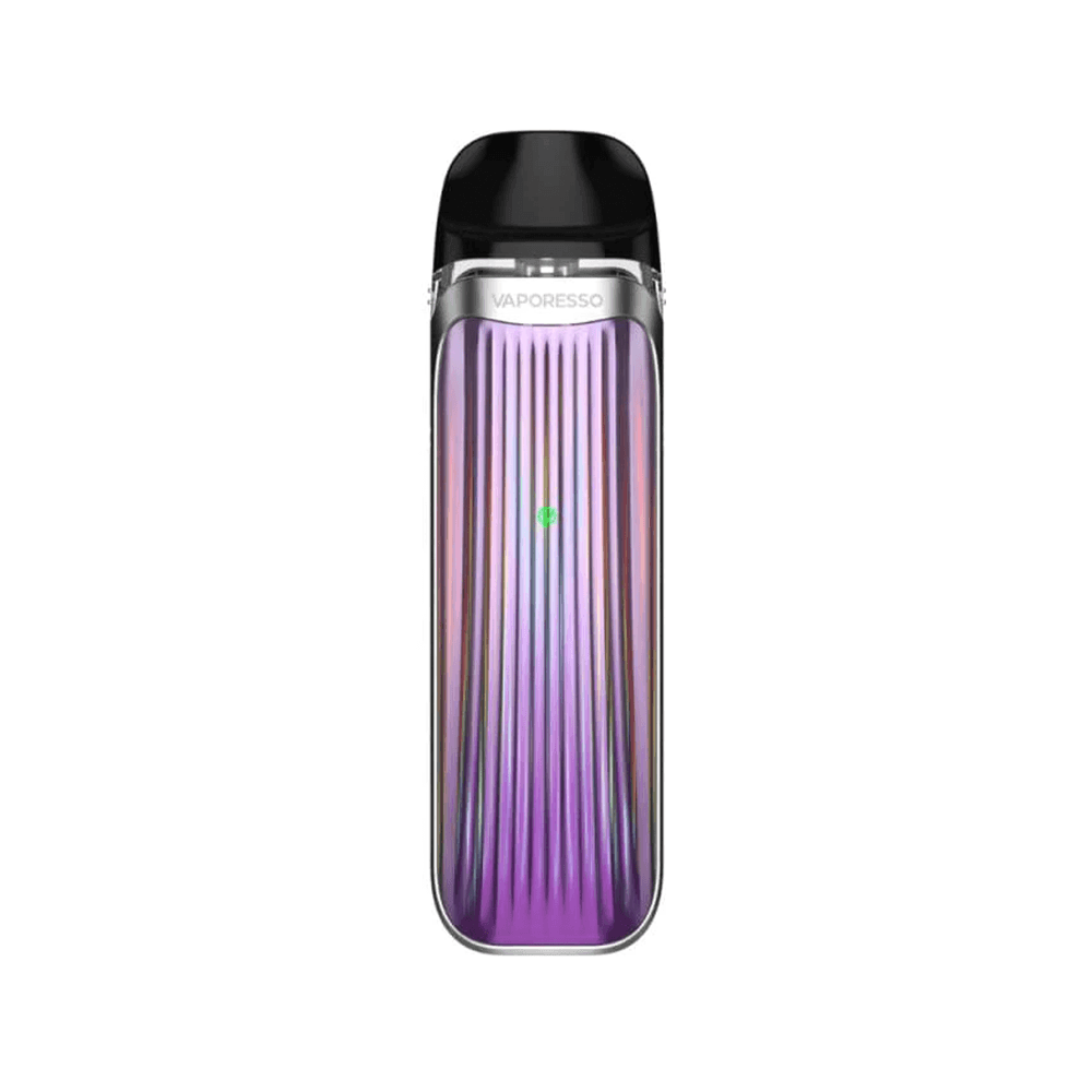 Vaporesso Luxe QS Pod Kit in gradient purple, elegant and sleek design.