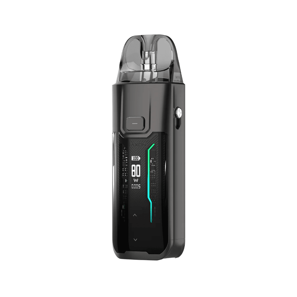 Vaporesso Luxe XR Max vape kit in black with digital display.