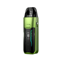 Vaporesso Luxe XR Max vape kit in green, displaying 80W on the screen.