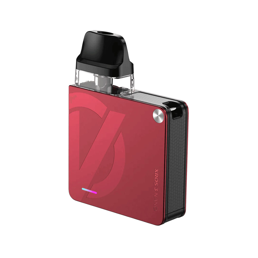 Vaporesso XROS 3 Nano Pod Kit in magenta red against a white background.