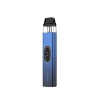 Blue Vaporesso XROS 4 Pod Kit with sleek design and visible pod.