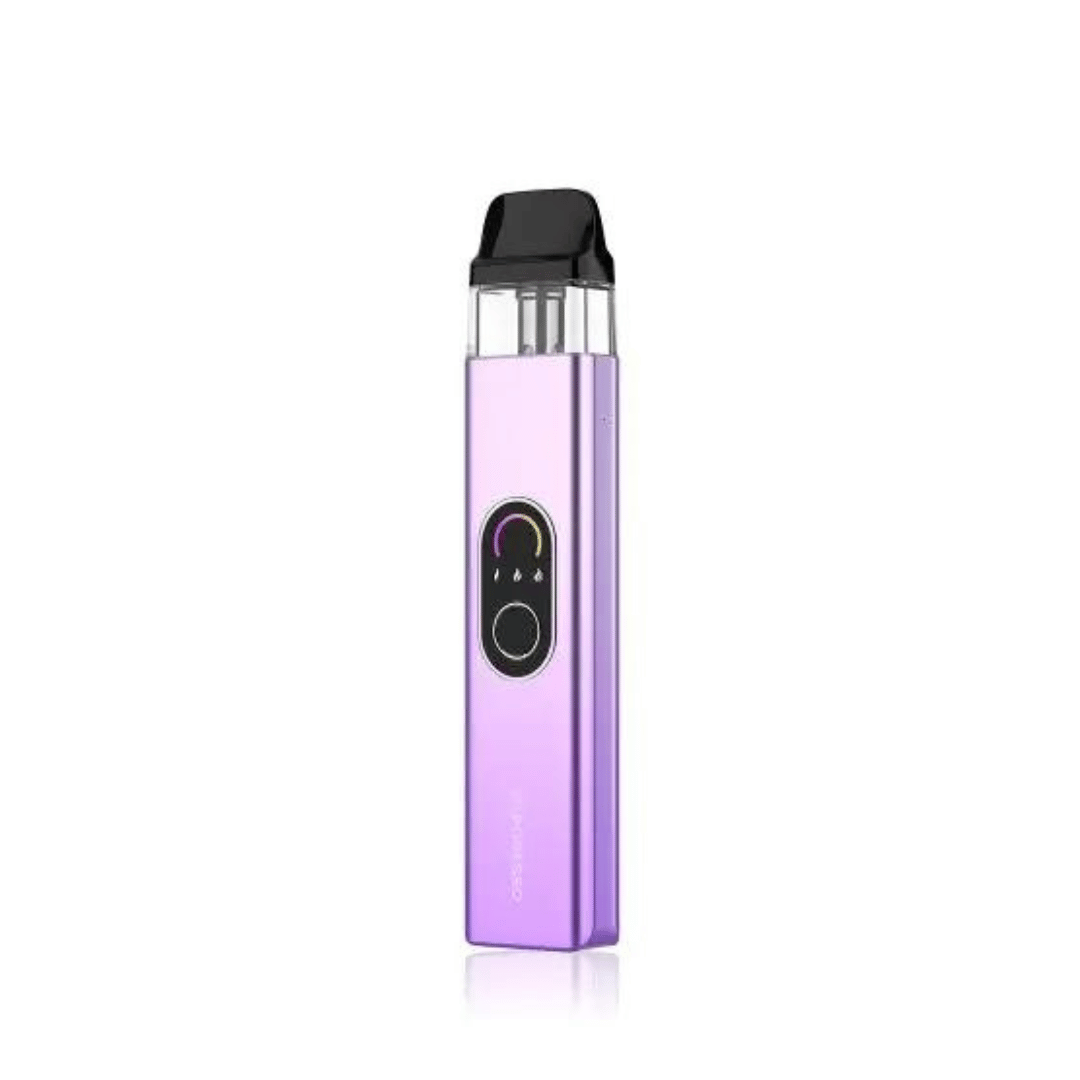 Vaporesso XROS 4 Pod Kit in lilac purple, sleek design with a black mouthpiece.