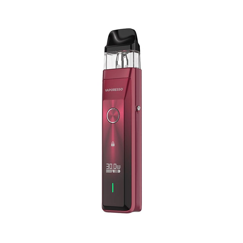 Vaporesso XROS Pro Pod Kit in red with display screen and Vaporesso branding.