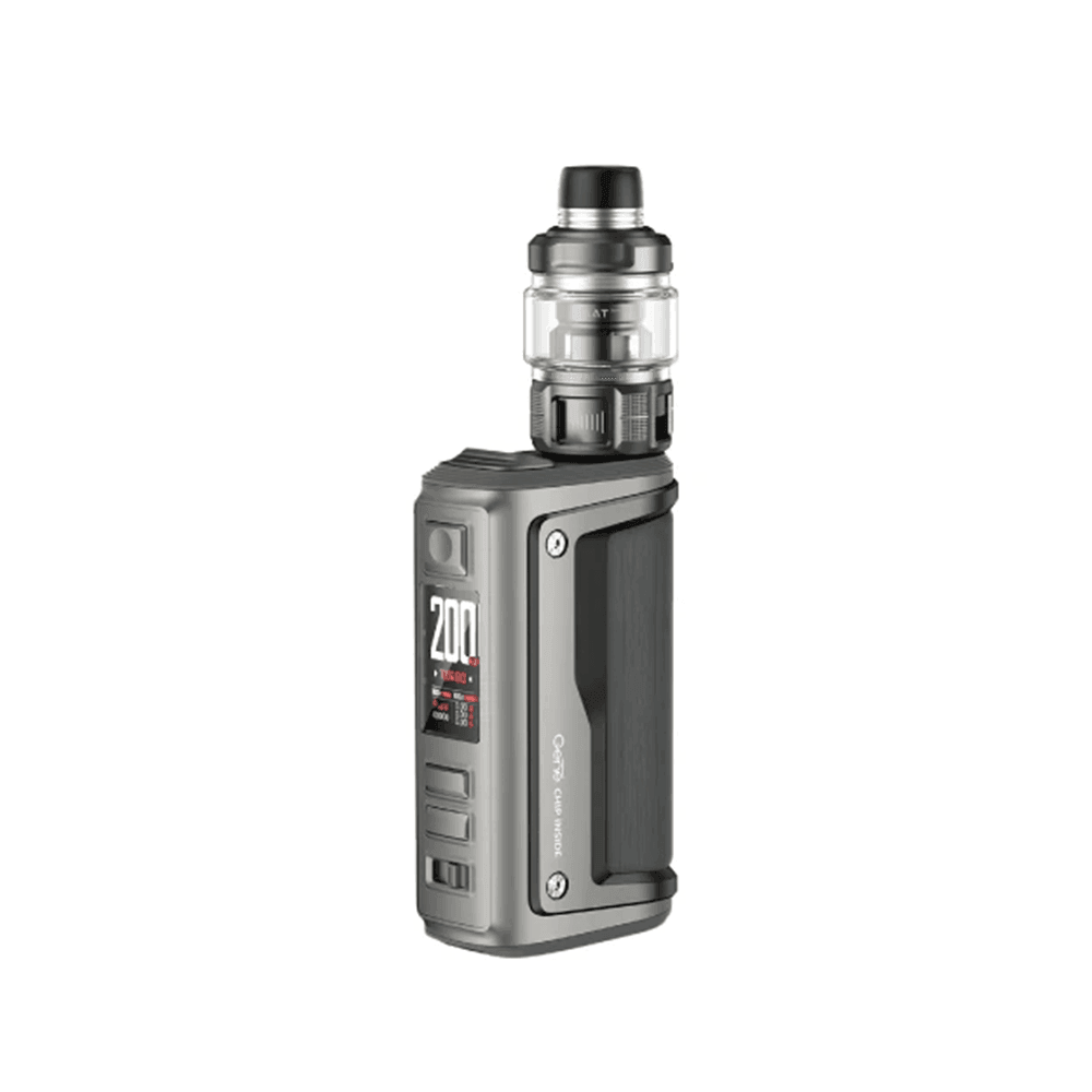 Silver VOOPOO Argus GT II vape kit with digital display and tank.