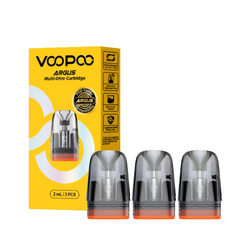 VooPoo Argus Multi-Ohm Pods | 3 Pack | Triple Coil | Ecigone VooPoo Argus Multi-Ohm Pods | 3 Pack | Triple Coil | Ecigone