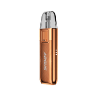 Copper Voopoo Argus SE Pod Kit with clear mouthpiece, standing upright.