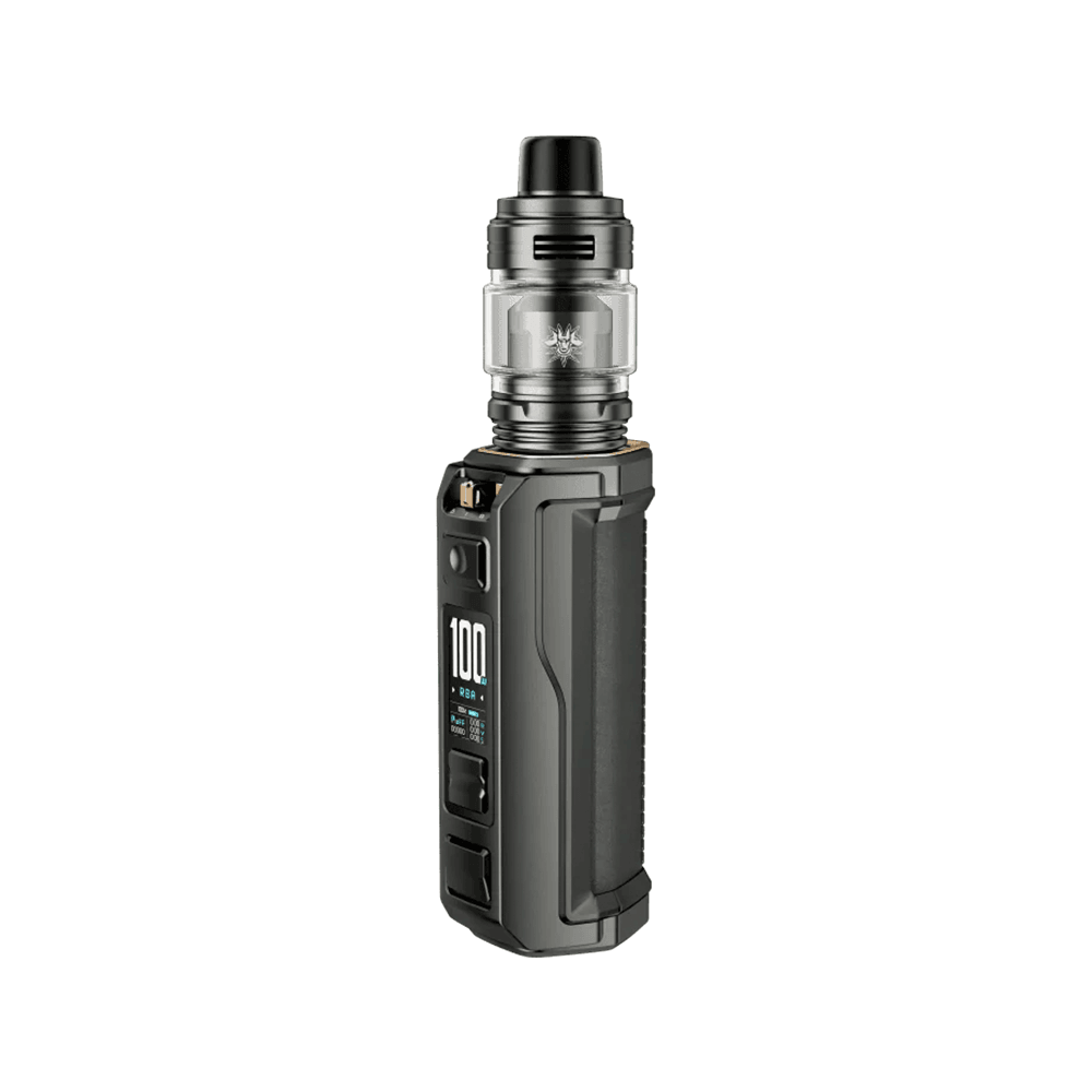 Voopoo Argus XT 100W kit with Uforce-L tank, black, displayed upright.