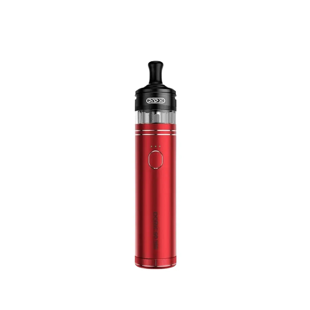 VooPoo Doric 60 Pro Pod Vape Kit in modern red on a white background.